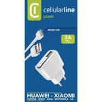 cellularline power chargeur mural prise micro usb 2A rapide universel