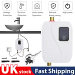 Electric Tankless Instant Hot Water Heater 3000W Under Sink Tap Bathroom Kitchen