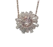 Swarovski Sunshine Pendant Necklace, Pink Round Cut & White Crystals 5642961