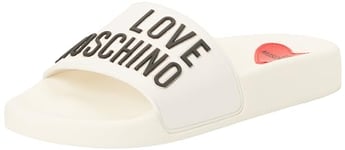 Love Moschino Femme Ja28052g0ii14100 Sabotd.Pool25 PVC Blanc/Noir, 40 EU