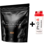 Diet Whey Protein Powder Chocolate 1KG Tom Oliver + PhD Shaker DATED OCT/2023