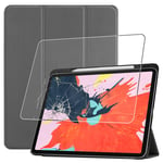 Ebeststar - Housse Ipad Pro 11 Etui Pu Slim Smartcase Support Haute Solidité, Noir [Dimensions Precises Tablette : 247.6 X 178.5 X 5.9mm, Écran 11'']