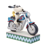 Enesco Peanuts by Jim Shore Snoopy and Woodstock Riding A Motorcycle Figurine