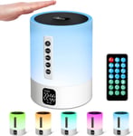 Alarm Clock Night Light Bluetooth Speaker Bedside Lamp with Smart Touch