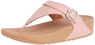 Fitflop Women's LULU Adjustable Leather Toe-Post Sandals, Pink, 5 UK