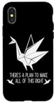 iPhone X/XS Break Me Out of This Prison Origami cute marriage couple Case