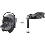 BRITAX RÖMER BABY-SAFE CORE -turvakaukalo, 40 - 83 cm, Frost Grey + BRITAX RÖMER BABY-SAFE CORE BASE -jalusta