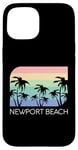 Coque pour iPhone 15 Newport Beach California Surf Vintage Cali SoCal Orange Co