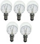 5 X 25w Watt Ses E14 G45 Classic Golf Ball Incandescent Screw In Light Bulbs