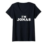 Womens I'm Jonas, My Name Is Jonas, I am Jonas, Personalized V-Neck T-Shirt