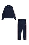 Champion Men's Legacy Retro Sport Tracksuits-Tape Logo Special Polywarpknit High-Neck, Navy Blue, M