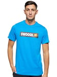 Nike M NSW Tee Swoosh Bmpr Stkr T-Shirt Homme Lt Photo Blue/(White) FR: L (Taille Fabricant: L)