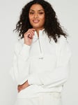 Tommy Hilfiger 1/2 Zip Mini Logo Sweatshirt - White, White, Size Xl = Uk 14, Women