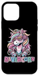 Coque pour iPhone 12 mini Techno Licorne Musique Rave Party - Dj Discothèque Techno