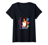 Womens Whitney Houston I Wanna Dance With Somebody V-Neck T-Shirt