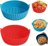 20 cm Air Fryer Silicone Pot, Basket, Airfryer Blue 