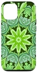 iPhone 12/12 Pro Ailanthus Leaves Pattern Design Cut Out Lime And Tea Case