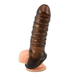 Loving Joy Boss Textured Penis Sleeve Cock Ball Sheath Erection Length Girth Aid