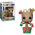 Figurine Funko Pop! Marvel: Holiday Groot (avec lumières et ornements)