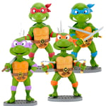 TMNT TORTUES NINJA Set De Têtes Bobble-Head NECA