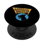 Wrestler Dog I Just Play One Je ne suis pas un catcheur professionnel PopSockets PopGrip Adhésif