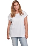 Urban Classics Women's Ladies Organic Extended Shoulder Tee T-Shirt, White (White 00220), Small