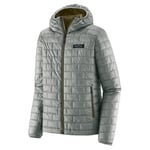 Patagonia M's Nano Puff Fitz Roy Trout Hoody Sleet Green - M