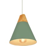 Lampe à Suspension Moderne Vert Suspension Luminaire Nordique Lustre Rétro Abat-Jour En Métal Ampoule E27 Suspension Intérieure