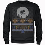 E.T Phone Home Fairisle Men's Christmas Jumper - Black - XXL