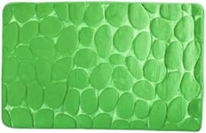 MSV Tapis de Bain en Mousse avec Pierres Basil 40 x 60 cm, Vert, 40 x 60 cm