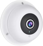 Fisheye Caméra Ip Poe Avec Audio, Caméra De Sécurité Dôme Intérieure P2P 1.7Mm Panoramique Objectif Vision Nocturne 3Mp Cctv Cam H.265 (If04-Audio-P) [Q178]