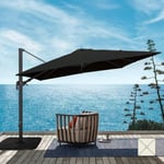 Parasol déporté en aluminium 3x3 Vienna Noir - ProduceShop