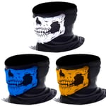 3-pack sömlös Skull Face Tube Pannband Scarf Head Wrap