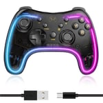 Manette De Jeu Switch Pro, Contrôleur, Compatible Switch Pro, Bluetooth, Vibrations À Double Moteur, Noir