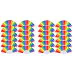 20 Pack Folding Fans , Hand Pride Fan Gay Pride LGBT Fans for Parties Festi