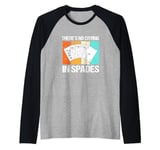 Retro Vintage Spades Card Game Lover No Crying In Spades Raglan Baseball Tee