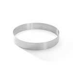 De Buyer - Cercle à tarte rond VALHORNA en inox perforé - 20,5 x 3,5 cm - Fabriqué en France, Technologie AIR SYSTEM, Micro-Perforations pour Cuisson Rapide et Homogène pour Résultats Croustillants