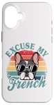 Coque pour iPhone 16 Plus Bulldog français Excuse My French Vintage Bulldog Lover