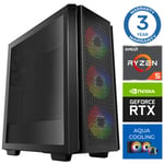 Intop Aqua Ryzen 5 7600X 64GB DDR5 2TB SSD M.2 NVME RTX4060Ti 8GB no-OS