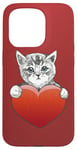 iPhone 15 Pro Valentine’s Day Kitten Art | Cute and Romantic Design Case