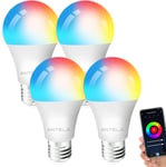 ANTELA Smart Bulb E27 Alexa WiFi Light Bulbs, 10W LED 4 Count (Pack of 1)