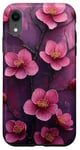 Coque pour iPhone XR Fleur de cerisier japonais Fleur Violet