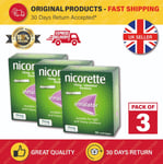 3 X 20 Nicorette 15mg Nicotine Inhalator 60 Cartridges For Light & Heavy Smokers