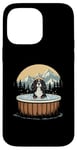 iPhone 14 Pro Max Cool Cavalier King Charles Spaniel in Hot Tub Case