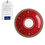 Villeroy & Boch – Toy's Delight Specials café au Lait Saucer, Saucer for café au Lait Cups, Small Porcelain Plate with Christmas Motif, Plate for Biscuits, 19 cm Ø, Dishwasher-Safe, Microwave-Safe