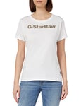 G-STAR RAW Women's GS Graphic Slim Top, White (white D23942-336-110), M