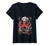 Womens Hibachi Grill Teppanyaki Barbeque Japanese Cuisine V-Neck T-Shirt