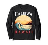 Haleiwa Hawaii Summer Vacation Hawaiian Island Palm Beach Long Sleeve T-Shirt