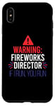 Coque pour iPhone XS Max Avertissement Directeur des feux d'artifice If I Run You Run Fun Juillet 4 Meme