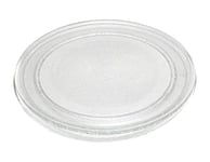 Assiette en verre lisse pour four à micro-ondes avec diamètre 24,5 cm compatible avec LG et différentes marques